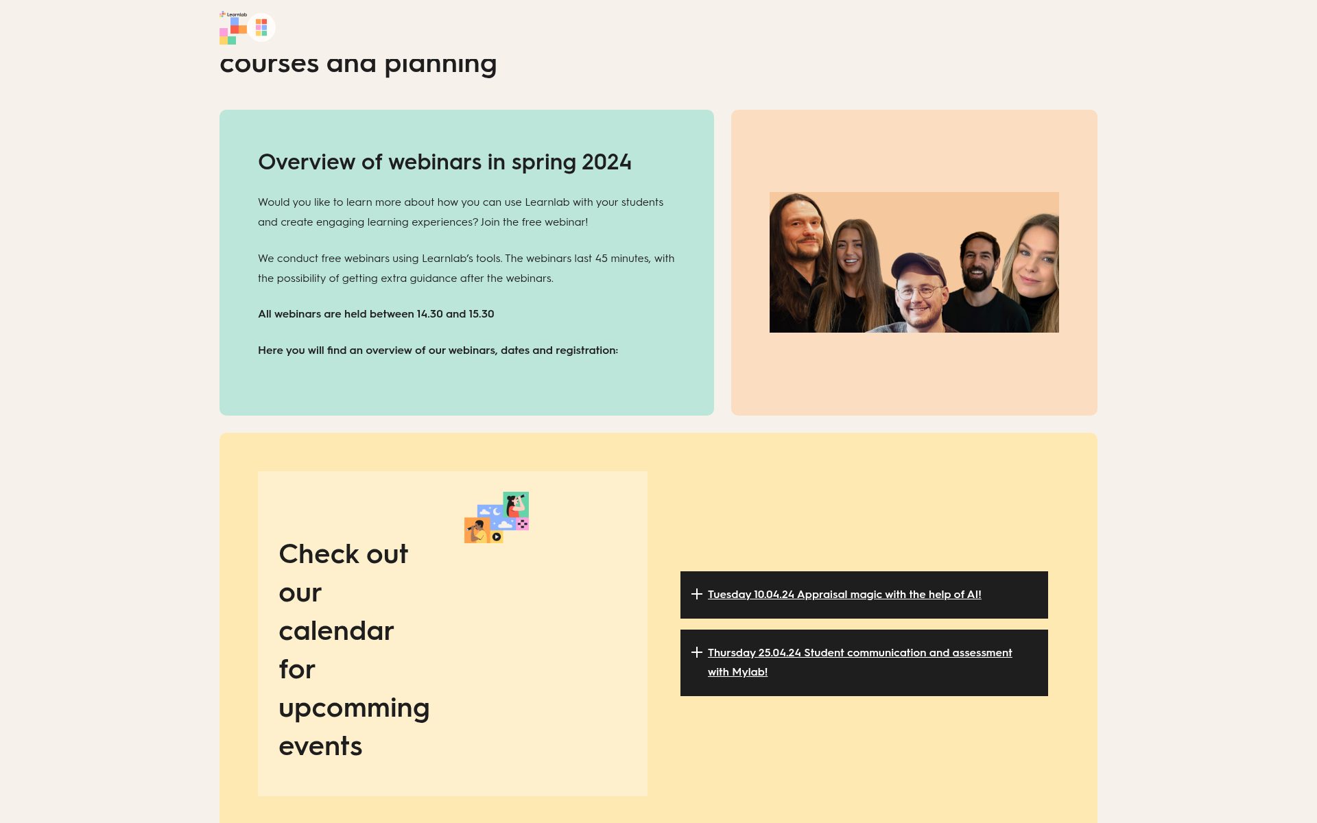 Kursy, webinary i aktualny kalendarz